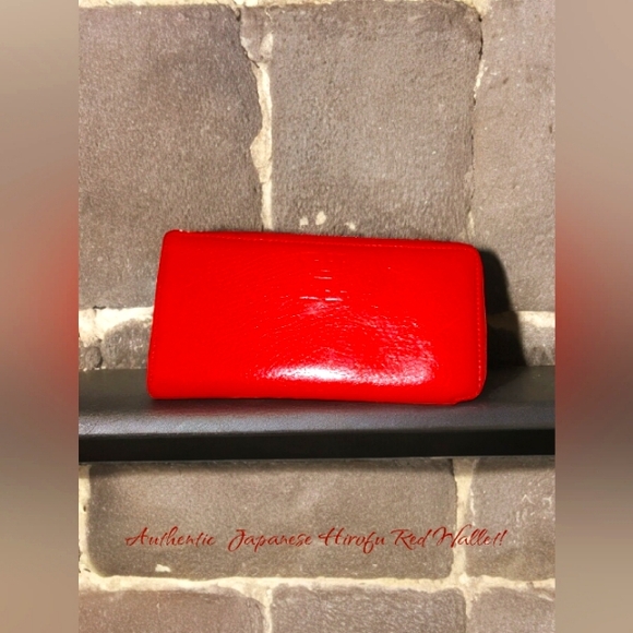 Authentic Red Leather Hirofu Wallet - Picture 1 of 6
